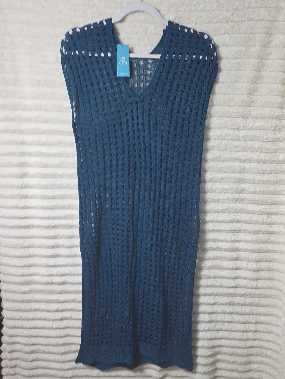 0314 Cupshe Teal Blue Crochet Swim‎ Coverup
